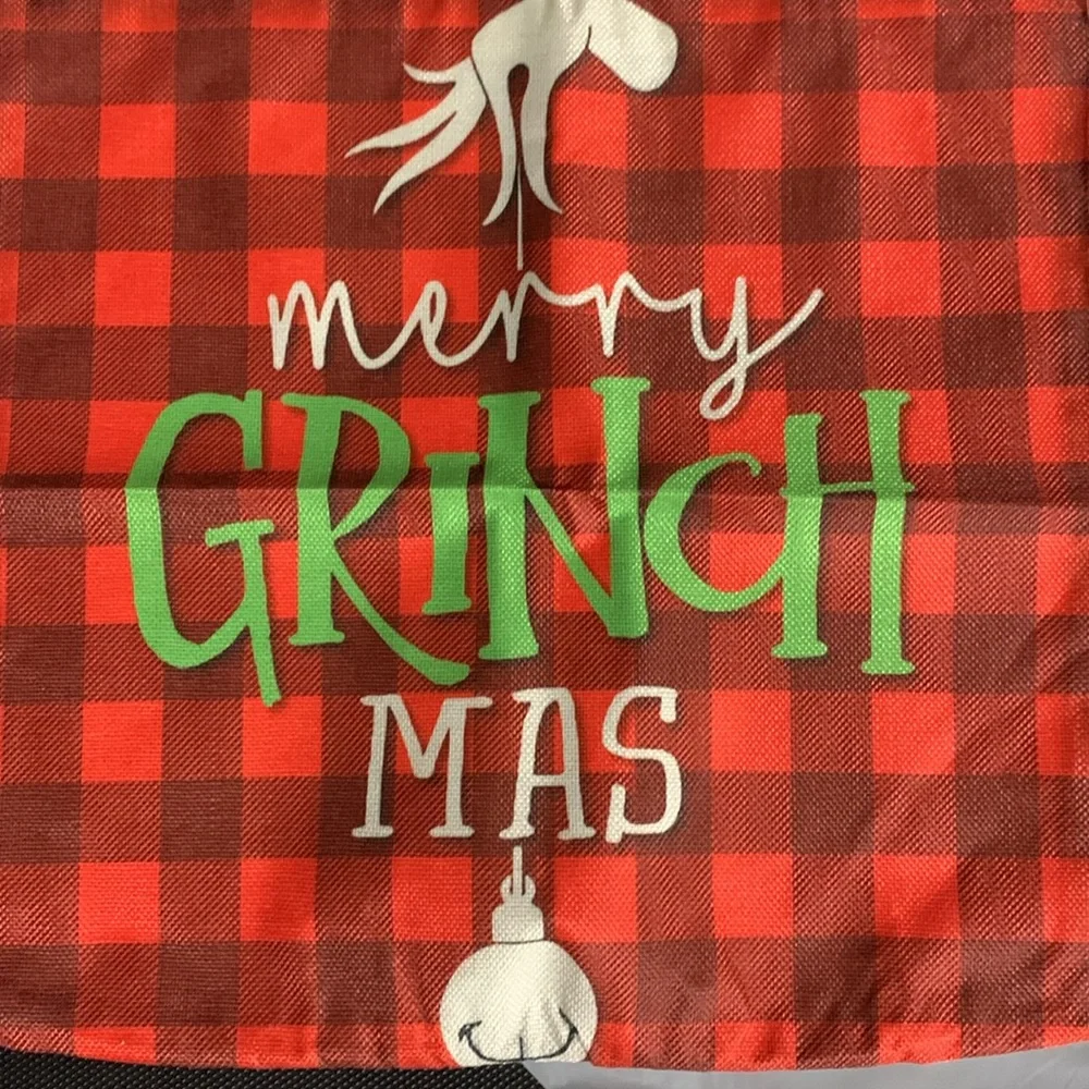 The Grinch Christmas Burlap Pillow Covers 4pack